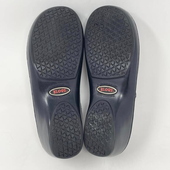 Klogs Genoa Slip On Clogs Womens 7 Black Tooled Leather Slip Resistant Nursing - Picture 9 of 9